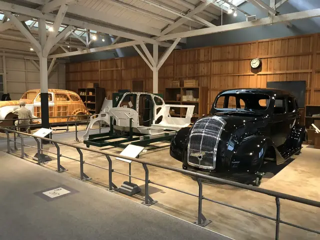 早期丰田 AA 型轿车和木制车身模型展区